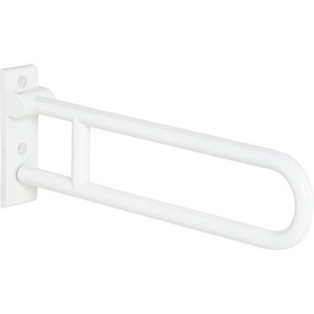 Hewi Poignee d'appui rabattable serie 801, blanc pur, acier longueur 700mm