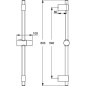 Barre de douche Idealrain 900 mm XL et L support dou. coulissant à bouton