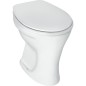 WC plat Eurovit lxPxH :  355x475x390 mm sortie horizontale ext.