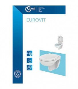 WC mural Ideal Standard Eurovit, sans bord de rincage blanc