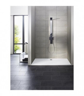 Receveur douche d'angle Ultra Flat en acrylique, blanc LxlxH : 1200x900x47 mm