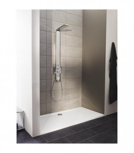 Receveur douche d'angle Ultra Flat en acrylique, blanc LxlxH : 1200x900x47 mm