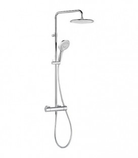 Systeme douche Kludi Freshline chromé, avec thermostat, hauteur reglable, 950-1250mm