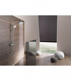 Systeme douche Kludi Freshline chromé, avec thermostat, hauteur reglable, 950-1250mm