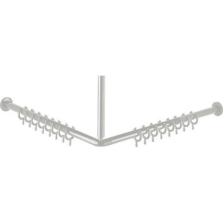 Barre de douche en nylon pour plafond couleur : Manhattan 67 L : 401-500mm / fixations incluses