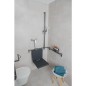 Main courante serie Cavere en alu, anthracite 95 750x750x1200, avec support douche et fix