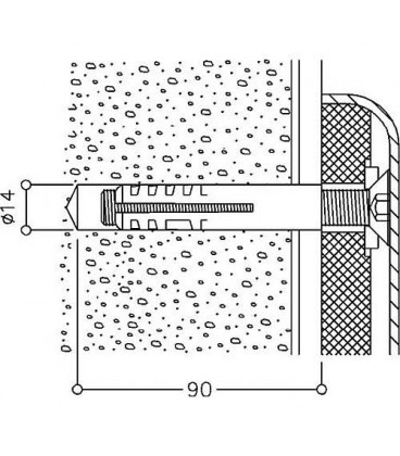 Kit de fixation pour brique pleine, béton, pierre calcaire convient pour serie Nylon