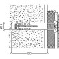 Kit de fixation pour brique pleine, béton, pierre calcaire convient pour serie Nylon