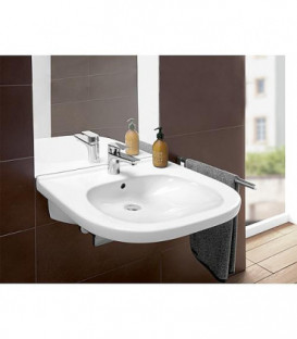 Vasque VetB O.Novo Vita avec trop-plein, 550x550mm, blanc Trou de robinet central