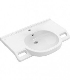 Vasque VetB O. Novo Vita avec trop-plein, 800x550mm, blanc Trou de robinet blanc