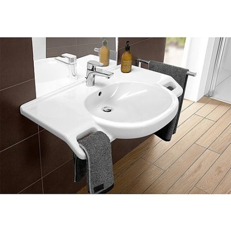 Vasque VetB O. Novo Vita avec trop-plein, 800x550mm, blanc Trou de robinet blanc