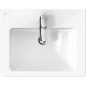 Vasque Subway 2.0 sur meuble blanche avec trop-plein et trou Lxl  :  470x650mm