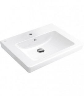 Vasque sur meuble Subway 2.0 blanche avec trop-plein et trou Lxl  :  470x600mm