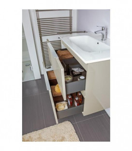 Kit meubles salle de bain Bali taupe brillant *BG*