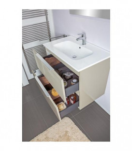 Kit meubles salle de bain Bali taupe brillant *BG*