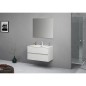 Kit meuble de salle de bain Kora couleur frene blanc avec eclairage LED