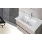 Kit meuble de salle de bain Kora couleur frene blanc avec eclairage LED