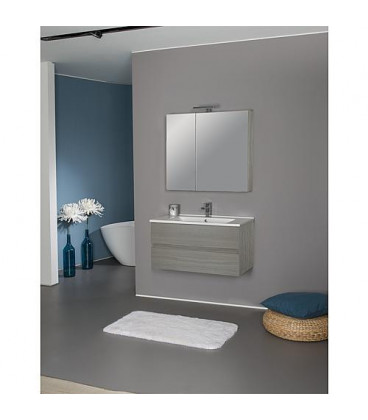 Kit meuble salle de bain EGAN série MAF, Ulme gris