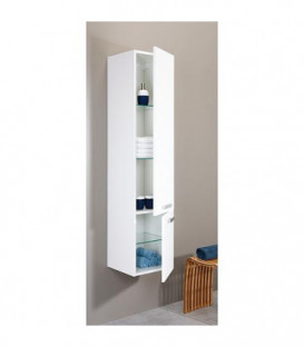 Armoire haute Serie MAB 2 portes chene clair ouverure droite lxHxP 350x1585x370 mm