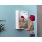 Armoir à miroir avec cache lumineux, blanc mat, 1 porte butee droite, 600x750x188mm