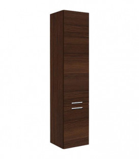 Colonne MBK 2 portes melèze marron , butée à gauche 350x1625x370mm