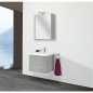Kit meuble salle de bain ELAI Série MBO, chene gris pierre, largeur 600mm, 2 tiroirs