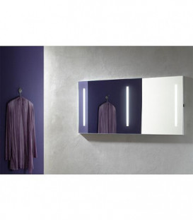 Miroir Orkla avec rampes LED 3 rampes de 9,6 W 1400x662 mm