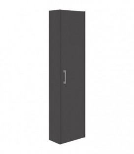 Armoire haute serie MAA 1 porte, anthracite mat, butée à gauche, 386x1500x206mm