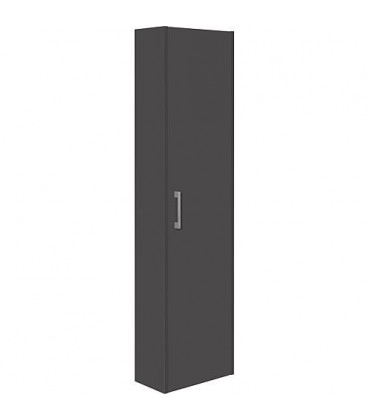 Armoire haute serie MAA 1 porte, anthracite mat, butée à gauche, 386x1500x206mm