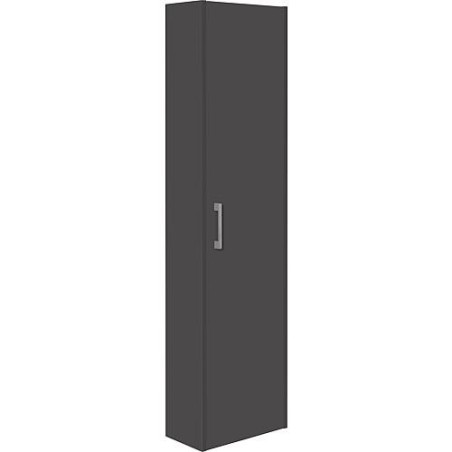 armoire haute MAA 1 porte anthracite brillant, butée à gauche 386x1500x206mm