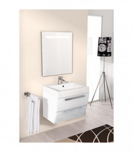 Kit meuble salle de bain ENNA Serie MAB blanc brillant largeur 600mm