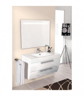 Kit meuble salle de bain ENNA Swerie MAB blanc brillant largeur 900