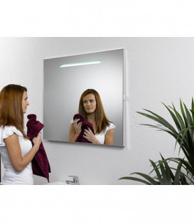 Miroir avec eclairage dans cache, tube LED 10 Watt 900x720mm