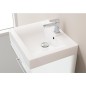 Meuble sous vasque + vasque minerale ENNA, blanc mat 2 tiroirs, 600x544x500mm