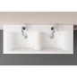 Meuble sous vasque + vasque minerale ENNA, blanc mat, 4 tiroirs, 1200x544x500mm