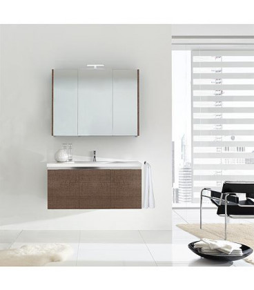 Meuble salle de bain ENOVI Serie MBH Tranche brun