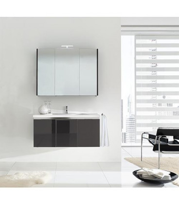 Meuble salle de bain ENOVI Serie MBH anthracite brillant