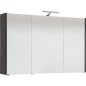 Armoire à glace avec luminaire anthracite mat 3 portes 1050x750x188mm