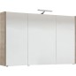 Armoire à glace avec eclairage Meleze marron clair - 3 portes 1050x750x188mm