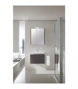 Ensemble salle de bain EOLA anthracite brillant largeur 700 mm