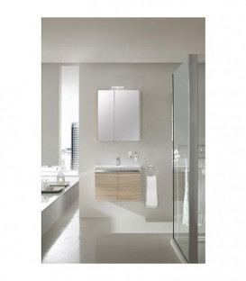 Ensemble salle de bain EOLA meleze marron clair largeur 700 mm