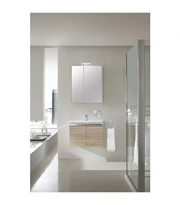 Ensemble salle de bain EOLA meleze marron clair largeur 700 mm