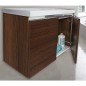 Meuble sous vasque avec vasque céramique EOLA - 2 portes - meleze marron 710x580x380mm