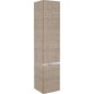 armoire haute MBH 2 portes tranche écru, butée à droite 350x1655x370mm