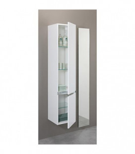 armoire haute MBH 2 portes tranche écru, butée à droite 350x1655x370mm