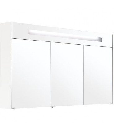 Armoire a glace avec éclairage intégré blanc brillant et 3 portes 1200x750x188 mm