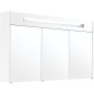 Armoire a glace avec éclairage intégré blanc brillant et 3 portes 1200x750x188 mm