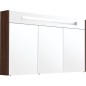 Armoire a glace avec éclairage intégré Meleze brun et 3 portes 1200x750x188 mm