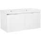 Meuble sous vasque + vasque EPIC blanc mat 2 tiroirs 1210x580x510mm