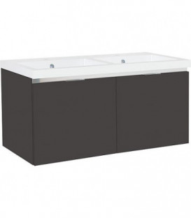 Meuble sous vasque + vasque EPIC anthracite mat, 2 tiroirs 1210x580x510mm